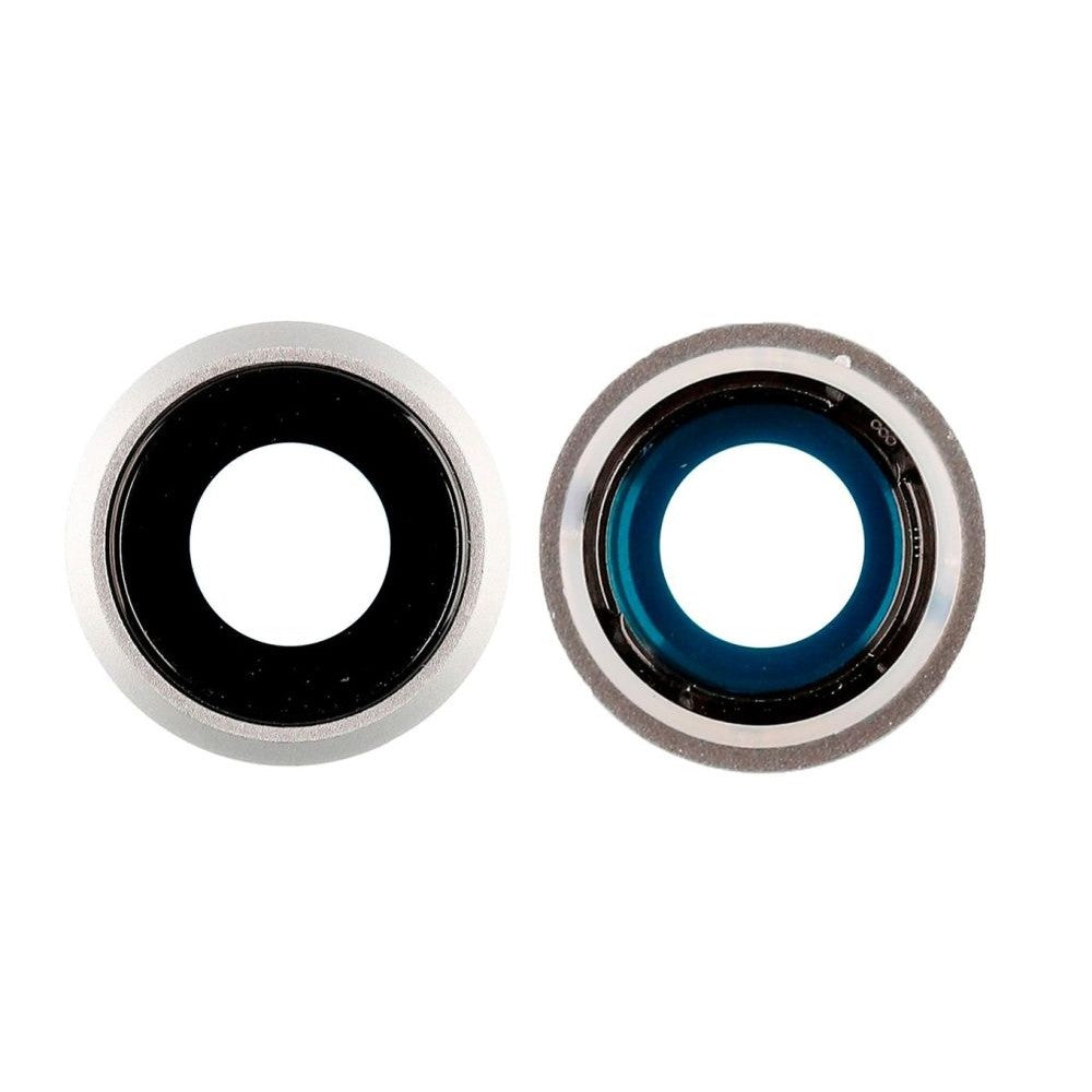 Camera Lens Glass with Frame for Apple iPhone 8 Silver