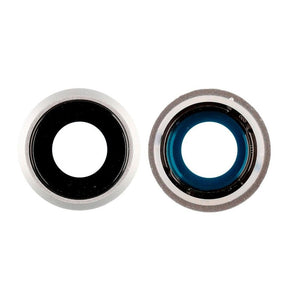 Camera Lens Glass with Frame for Apple iPhone 8 Silver