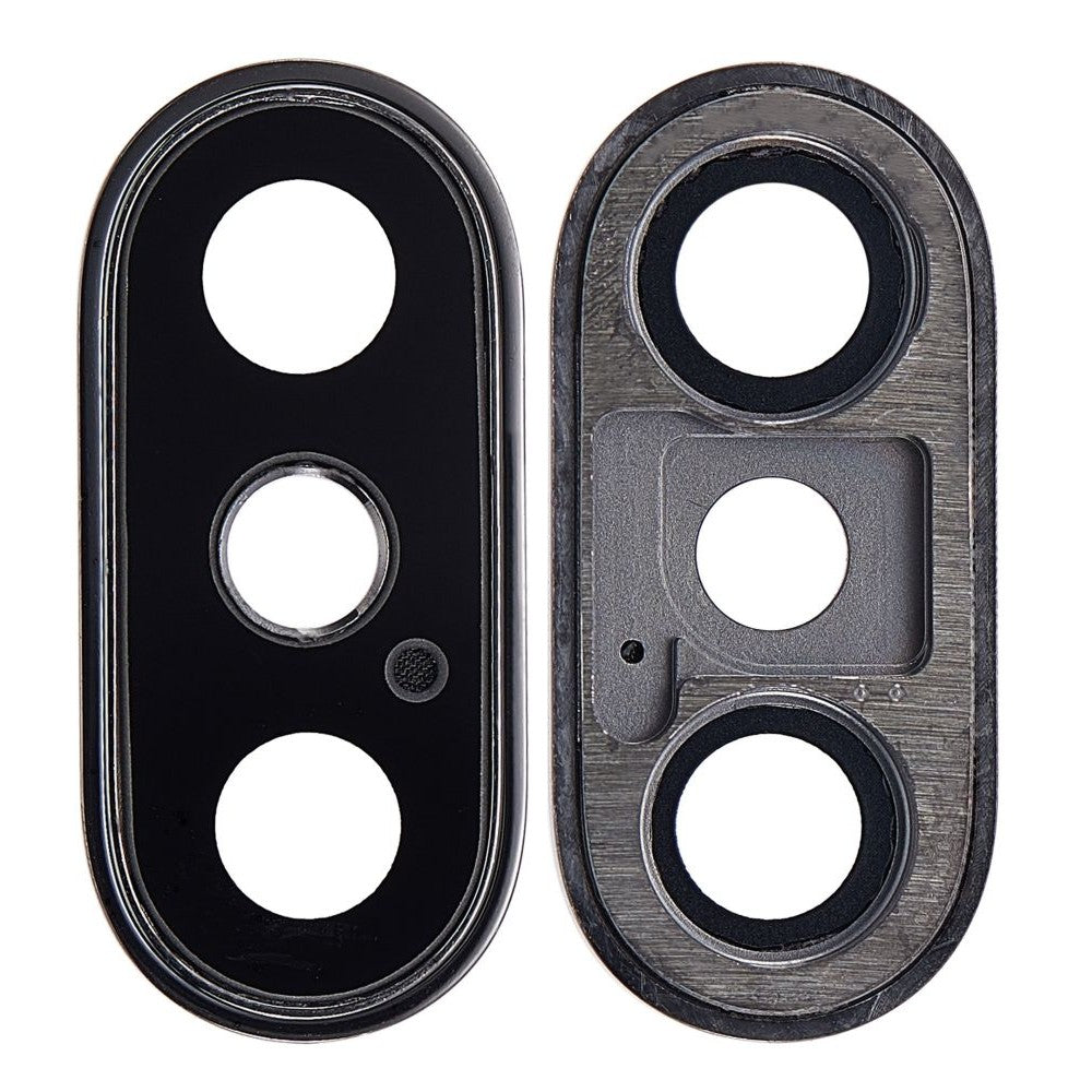 Camera Lens Glass with Frame for Apple iPhone XS Black