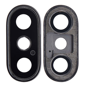 Camera Lens Glass with Frame for Apple iPhone XS Max Grey