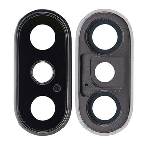Camera Lens Glass with Frame for Apple iPhone XS Max White