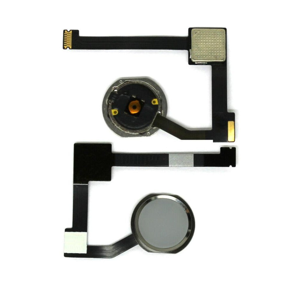 Home Button Complete for Apple iPad Air 2 Wi-Fi with Wi-Fi only Silver - Outer Plastic with Inner Flex