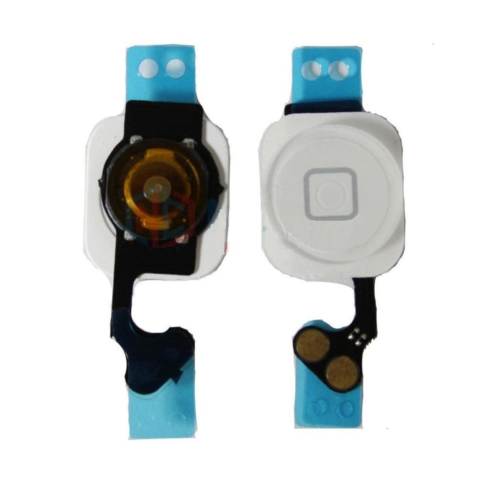 Home Button Complete for Apple iPhone 5 White - Outer Plastic with Inner Flex