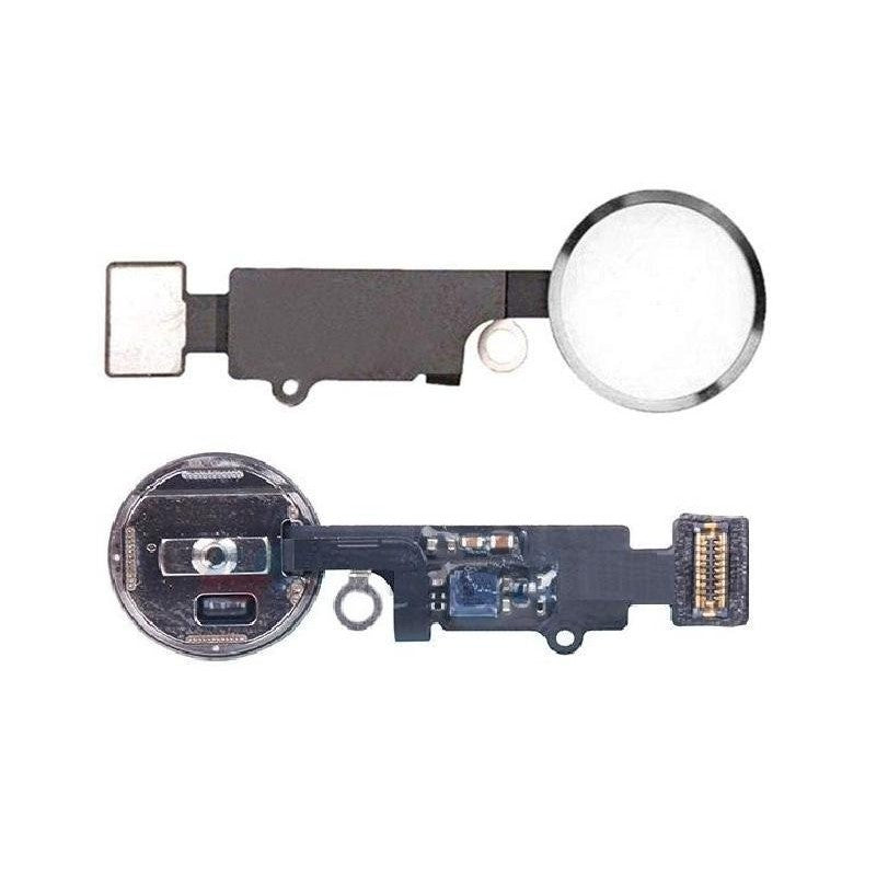 Home Button Complete for Apple iPhone 7 Plus Silver - Outer Plastic with Inner Flex
