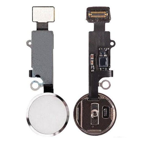 Home Button Complete for Apple iPhone 8 Plus White - Outer Plastic with Inner Flex