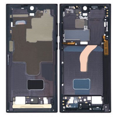 LCD Frame Middle Chassis for Samsung Galaxy S22 Ultra 5G - Black