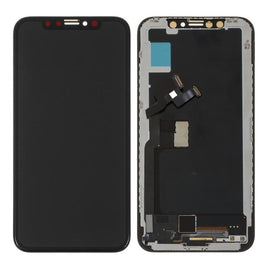 LCD with Touch Screen for Apple iPhone X - Silver (display glass combo folder)