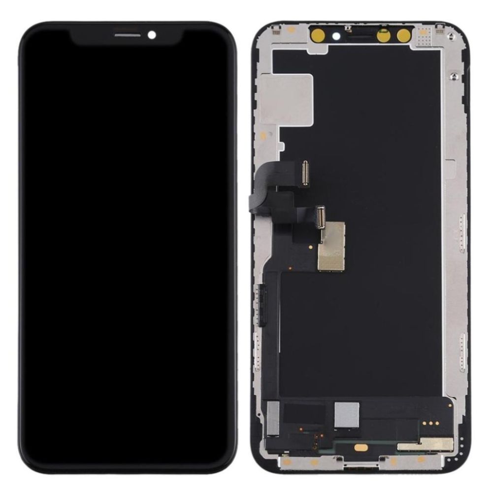 LCD with Touch Screen for Apple iPhone XS - Silver (display glass combo folder)