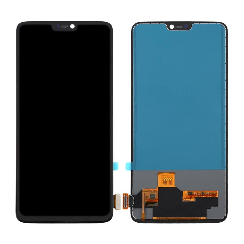 LCD with Touch Screen for OnePlus 6 - Grey (display glass combo folder)